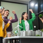 group of people making green projects