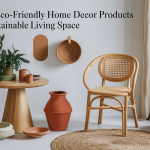 Top eco-friendly home decor products display with chair and table
